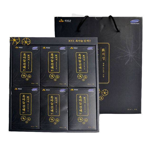 LW 의성 흑마늘 진액골드 60ml 건강 식품 선물세트