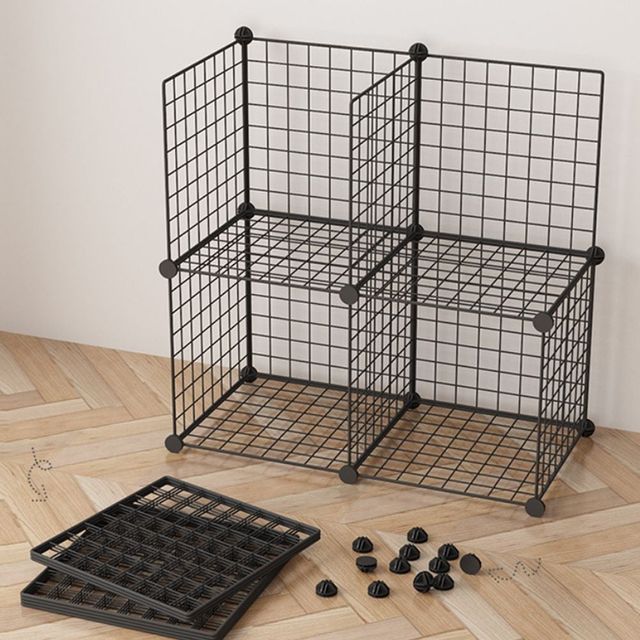 다층 조립식 수납 선반 정리함 간이 옷장 칸막이