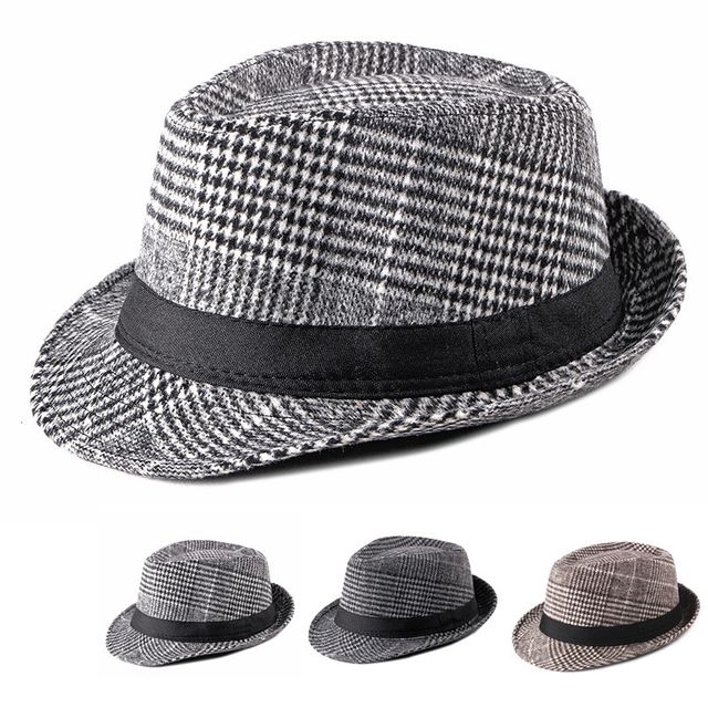 체크 페도라캡 ELM-135