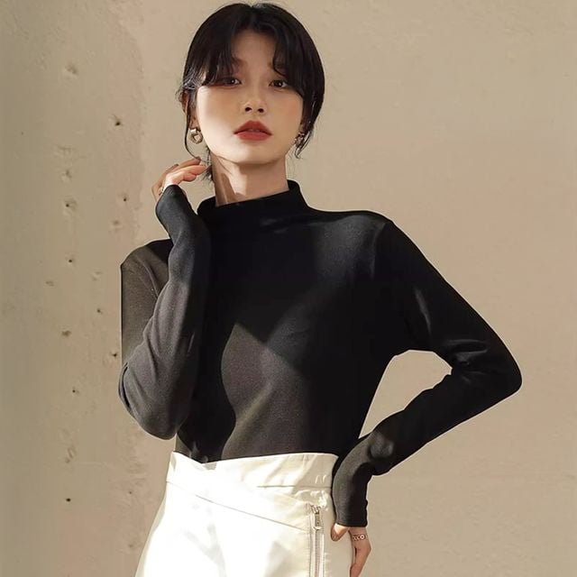 젤라브 소프트 하프넥 티셔츠 반목 폴라티 SD-1004542