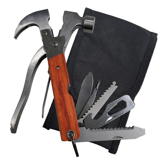 대신754 장도리 망치 만능칼 나무손잡이 맥가이버칼