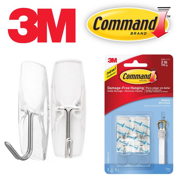 3M 코멘드 옷고리 강력 투명 와이어 후크걸이