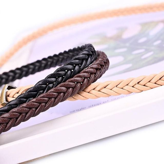 미니 꽈배기 슬림 벨트 허리띠 여성용 패션 액세서리