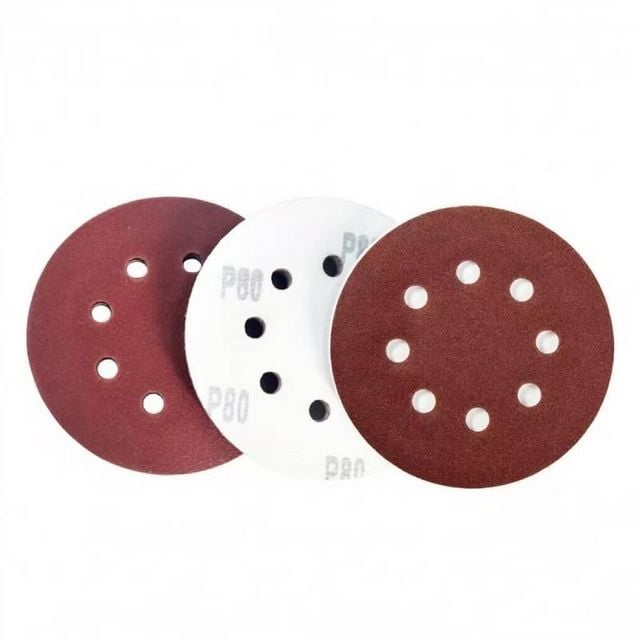 125mm 8홀 원형 사포 100장 연마지 그라인더 생딩페이퍼 샌더