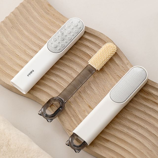 장만A703 3in1 풋케어 각질제거기 실리콘 브러쉬 발밀대 각질관리기 아기발