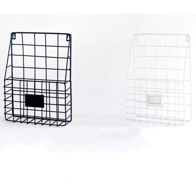 철제 벽걸이 바스켓 수납장 거실 정리선반