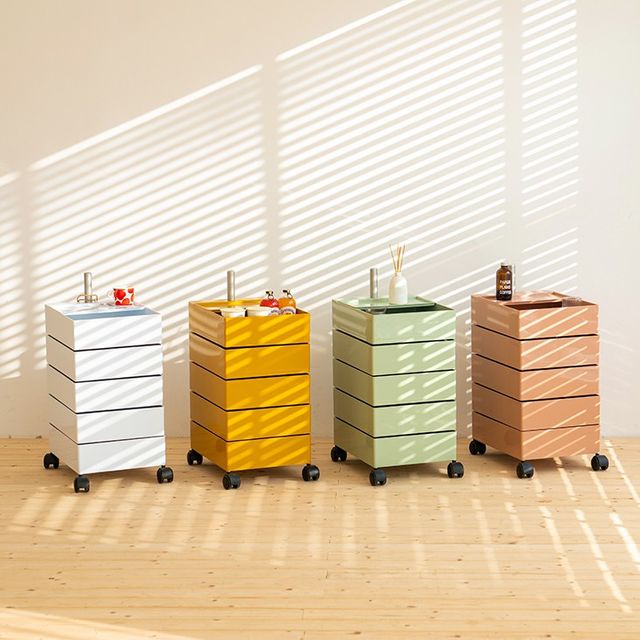 키밍 360도 회전 이동식 트롤리 정리함 문서보관함