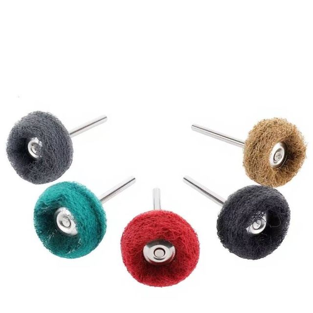 드릴용 T형 연마 브러쉬 4종 x 10p 세트 와이어 브러시