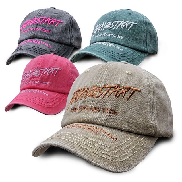 워싱볼캡 브레이브 빈티지 워시드 스크래치 야구모자