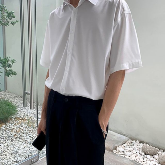 쿨링 오버핏 썸머 남성 반팔 셔츠 JSC-d0139