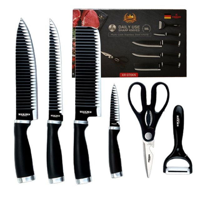 크루거070 블랙에디션 6종 식도세트 중식도 과도 가위
