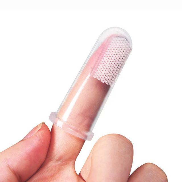 강아지 손가락칫솔 입냄새제거 치석제거 미니칫솔 2P