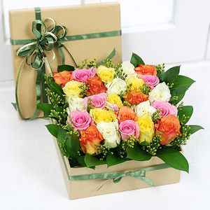 니가좋아 꽃상자-특급 3시간배송 전국 꽃배달 고백 결혼 기념일 감사선물