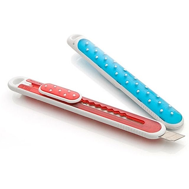 ( 미끄럼방지 팬시 사무용컷터칼 12개 ) 커터칼 컷터날 커터날 칼날 종이칼 문구칼 아트나이프 커터칼날 문구용칼 오피스칼