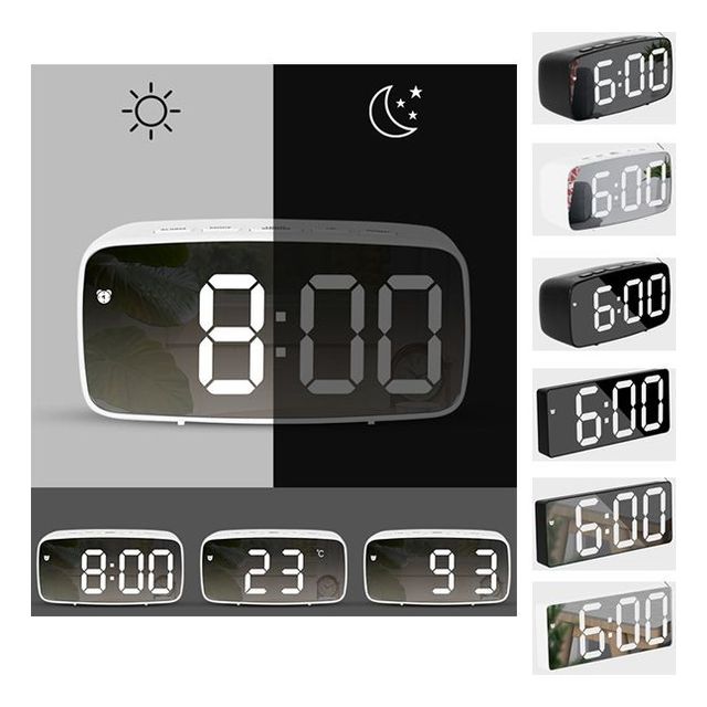키밍 밝기조절 led 탁상시계 스탠드 온도기 알람