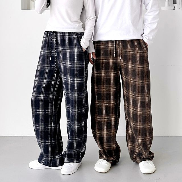 얼터네이트 남녀공용 체크 커브드 팬츠 SD-1004787