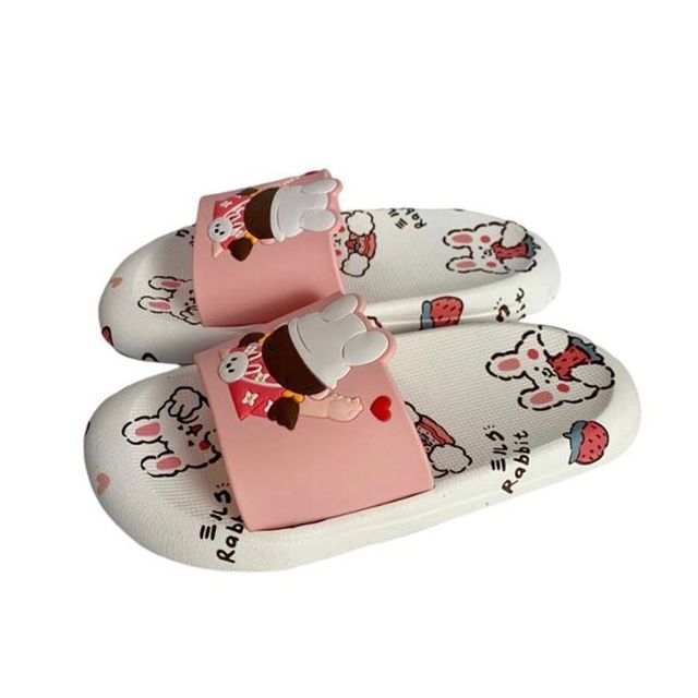 귀여운 캐릭터 커플 슬리퍼 실내외용 남녀 공용 편안한 실내화