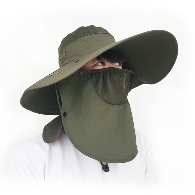 넓은 챙 벙거지 모자 썬캡 낚시 등산 야외용 UV 차단 모자