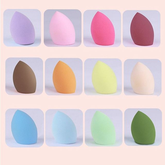 컬러 메이크업 물방울 퍼프 세트 화장 스펀지 5개 묶음