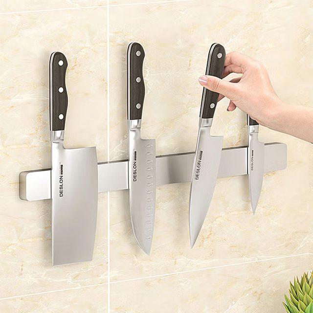 스텐 자석 칼걸이 칼꽂이 조리도구 정리 거치대 30cm