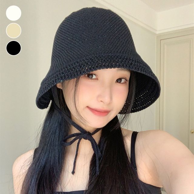 소공녀 니트 짜임 버킷햇 ELM-261