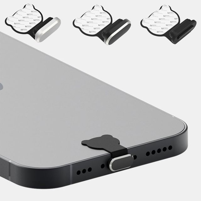 핸드폰 곰돌이 먼지마개 방진 방수 보호캡 메탈