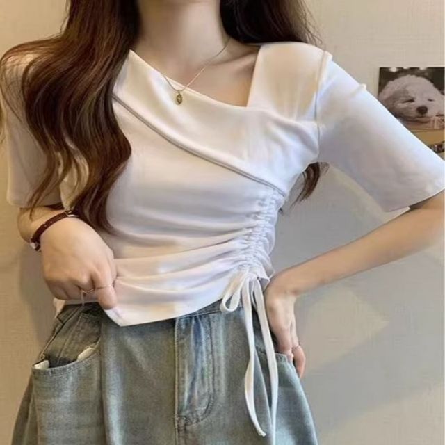 언발 셔링 슬림핏 티셔츠 SEG-1008344