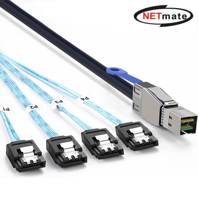 외장형 Mini SAS HD(SFF-8644)SATAx4 케이블 2m
