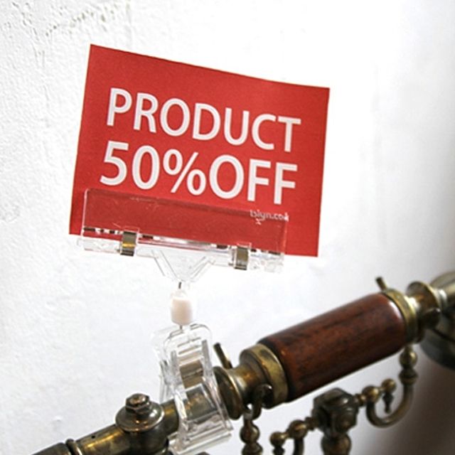 [ 집게 대형 클립 쇼클립 10개 ] 알림표시 명함꽂이 고정집게 메모집게 메모홀더 매장용품 대형마트 전시도구 진열도구 홀더