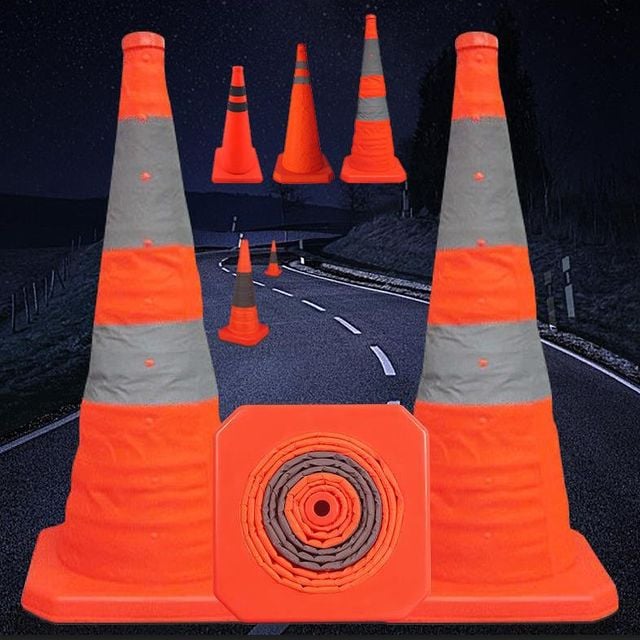 키밍 접이식 도로공사 안전 꼬깔콘 칼라콘 주차금지