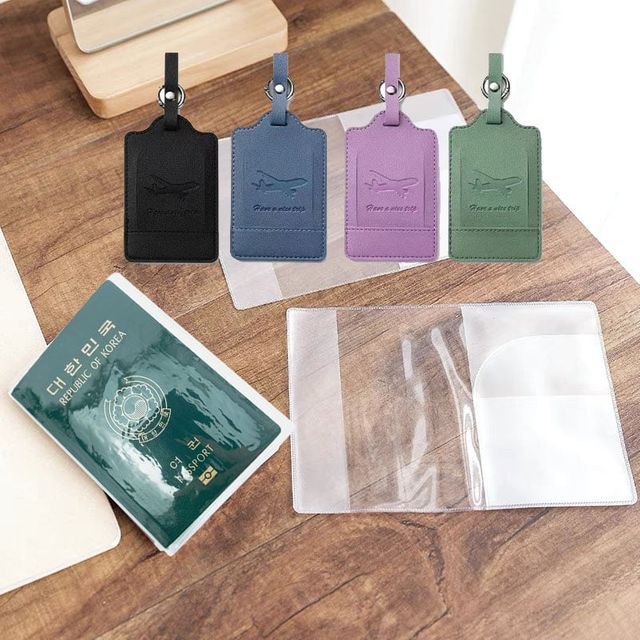 여권케이스+네임택 8종세트 보호커버 여행 캐리어