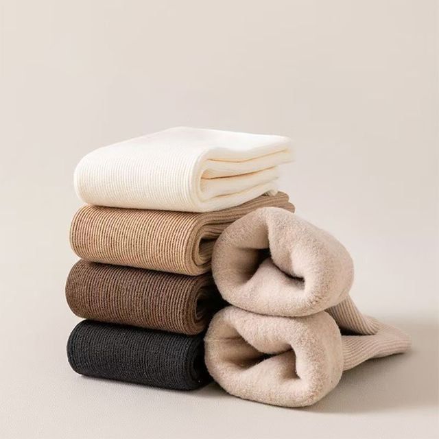 털 안감 골지 양말 따뜻한 기모 두툼한 중목양말