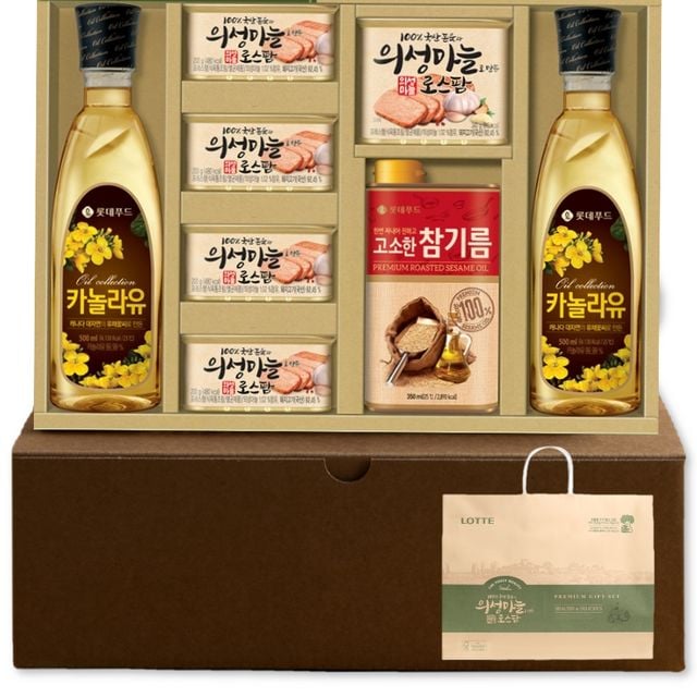 추석선물 명절선물 한가위 롯데햄 의성마늘 로스팜 프