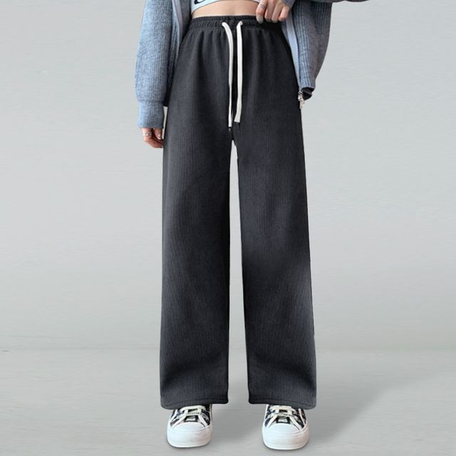 골덴 기모바지 밴딩 코듀로이 여성 와이드팬츠 2컬러