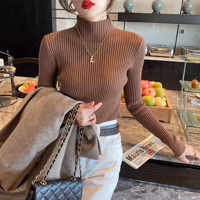 울스판 골지 반폴라 니트 JSD-1004941