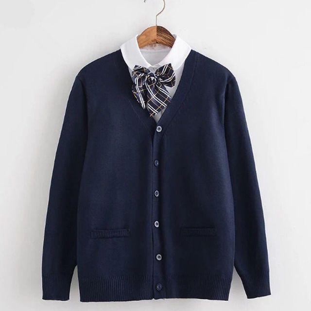 학생용 캐주얼 니트 가디건 스쿨룩 단체복
