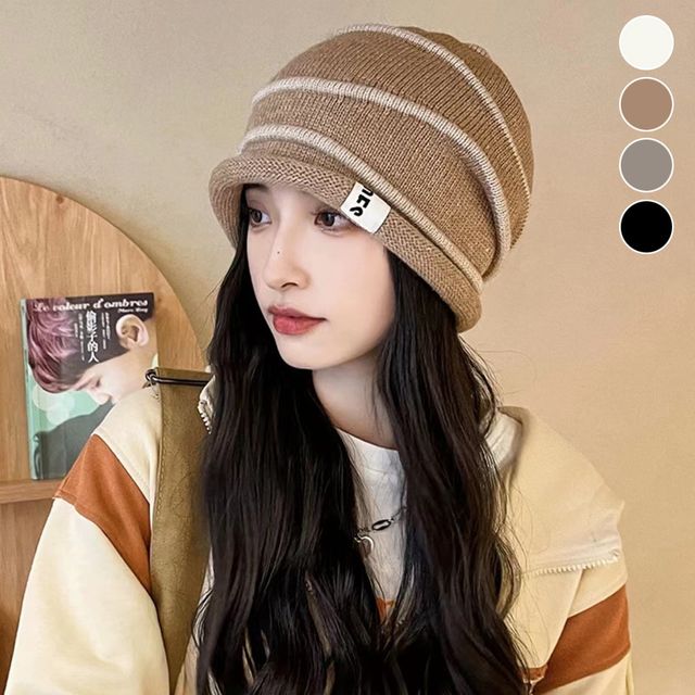 롤업스타일 니트 비니 EL-1004796