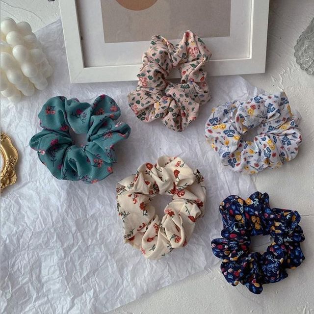 키밍 플라워 디자인 머리끈 헤어 악세사리