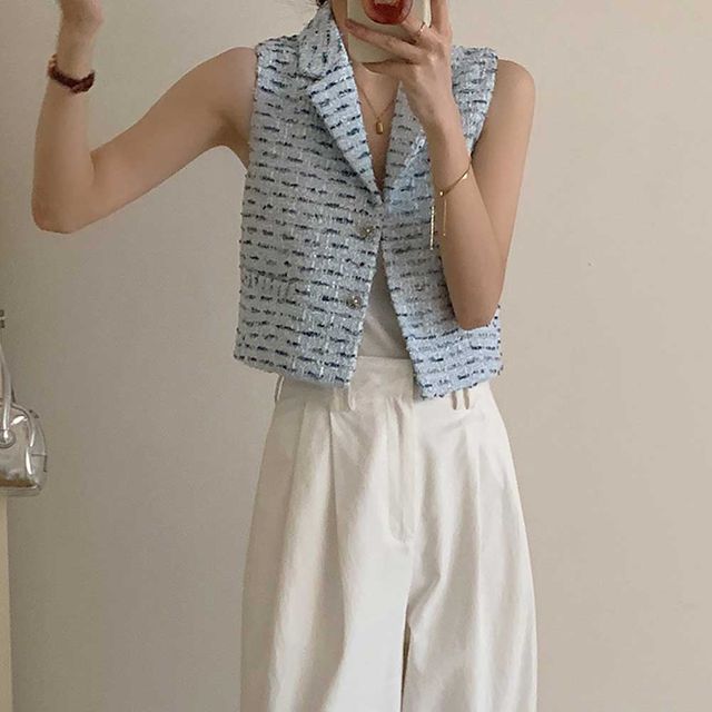 민소매 베스트 스트라이프 TD-1004383