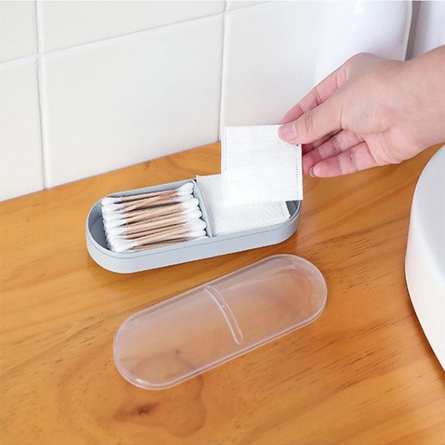 화장실 면봉 보관함 화장솜 수납 케이스 정리함