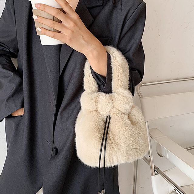 7컬러 페이크 퍼 버킷 토트백 복조리백 크로스백