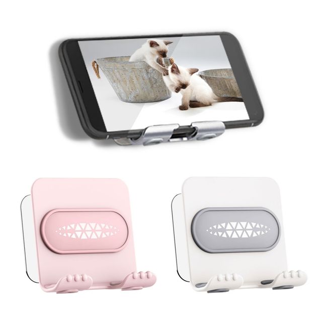 핸드폰 부착식 벽걸이 거치대 스마트폰 휴대폰 주방