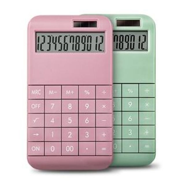 12자리 미니 전자 계산기 휴대용 사무학생 업무용 간편 계산기