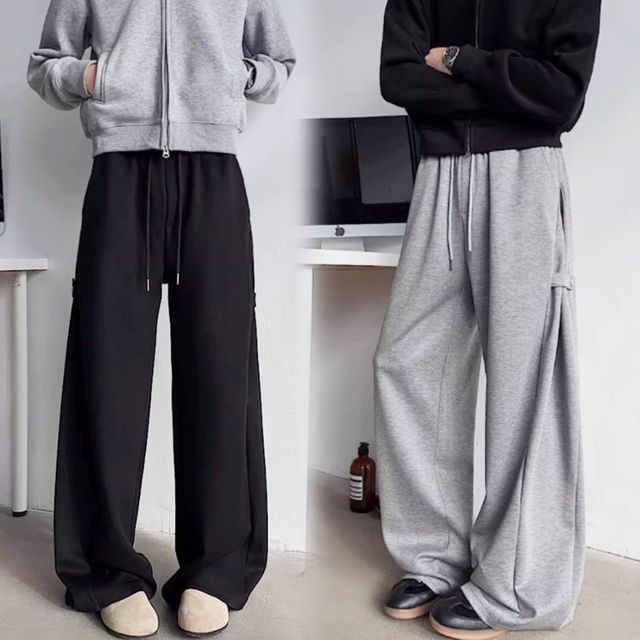 타츠노 남자 사이드 스냅 오버 와이드 바지 SD-251149