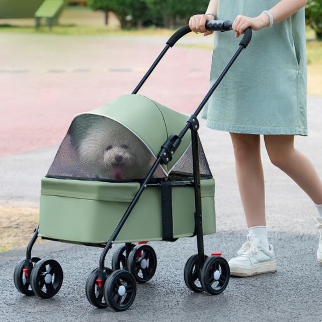 반려견 유모차 반려동물 저상형 웨건 분리형 개유모차 4컬러