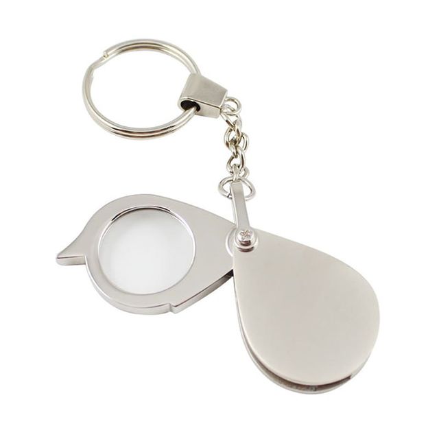 휴대용 10배 돋보기 열쇠고리 키링 미니 어르신