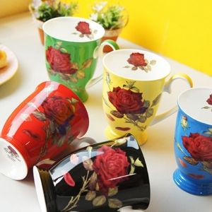 블라썸 머그컵 (5P) 도자기 찻잔 장미 홈카페 선물
