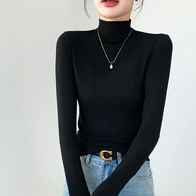 미드넥 슬림핏 티셔츠 DA-0012