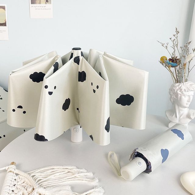 클라우드 3단 자동 우산 양산 귀여운 휴대용 양우산