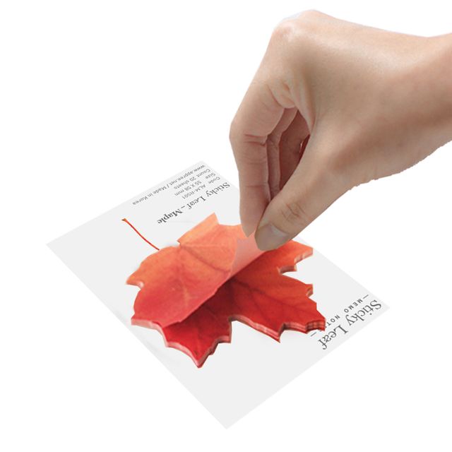 은행잎 외 소형 스티커리프 모음 점착메모지 꽃잎